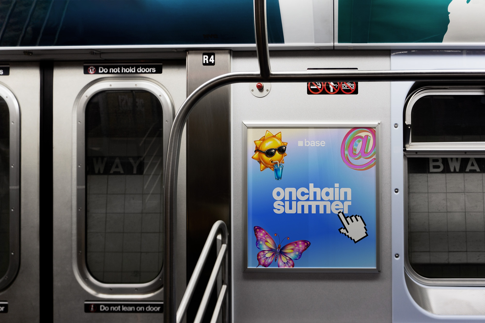 Metro ad sign